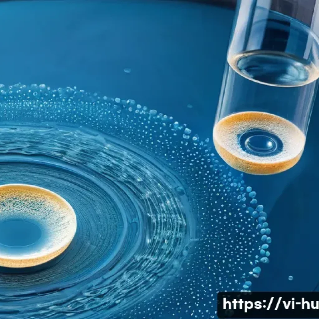 키토산을 이용한 정수 필터 개발 - **Prompt 1: Chitosan's Natural Transformation**
"A vibrant, conceptual image depicting the eco-f...