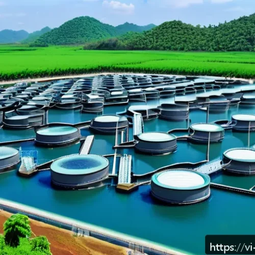 Home 31 키토산과 환경 문제 해결 방안 - A detailed industrial wastewater treatment plant in Vietnam featuring large-scale filtration units w...